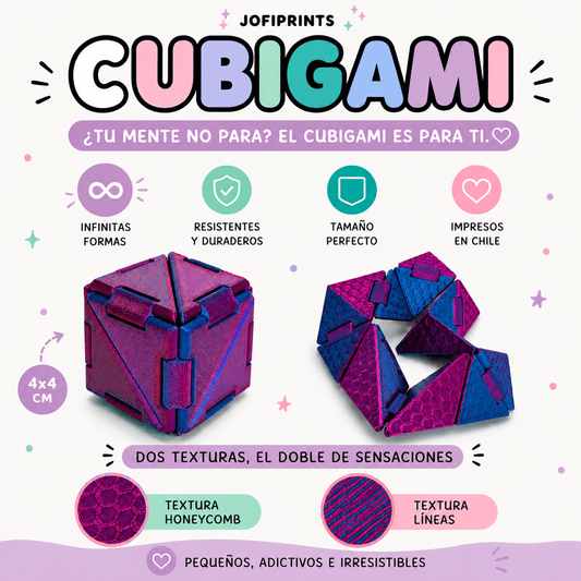Cubigami – Cubo Fidget Transformable  Juguete Sensorial Antiestrés