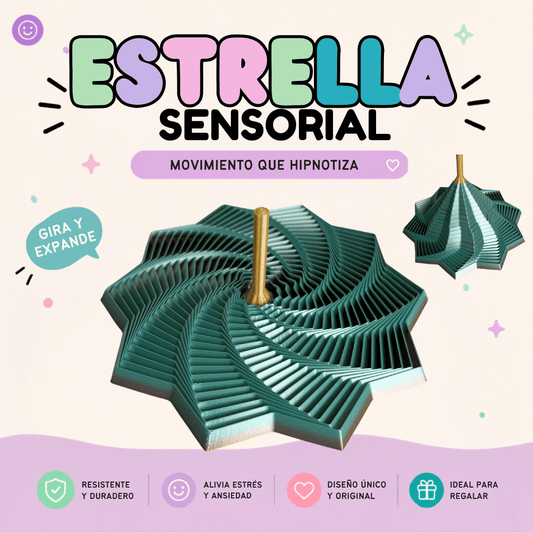 Estrella Sensorial – Spinner Fidget Expandible 3D